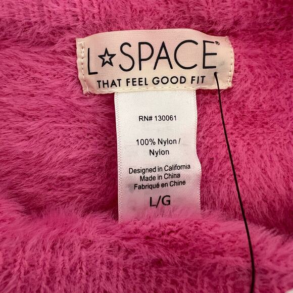 L Space Daydreamin Shorts Barbie Pink Fuzzy Elastic High Waist L Cozy Coquette - Picture 6 of 12